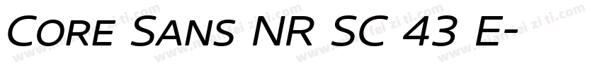 Core Sans NR SC 43 E字体转换